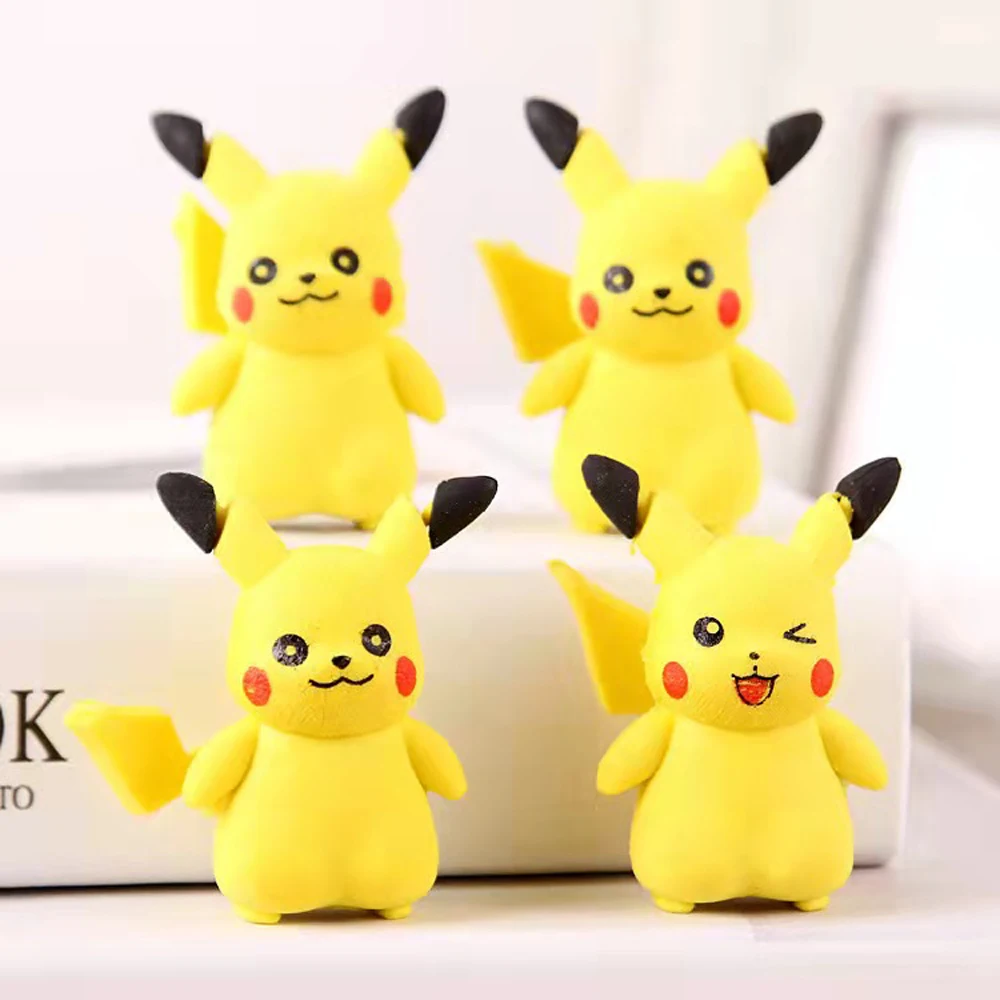 

32 Pcs Cute Cartoon Animation Around Kawaii Stationery Pencil Rubber Eraser Student Kids Gift School Office Supplies