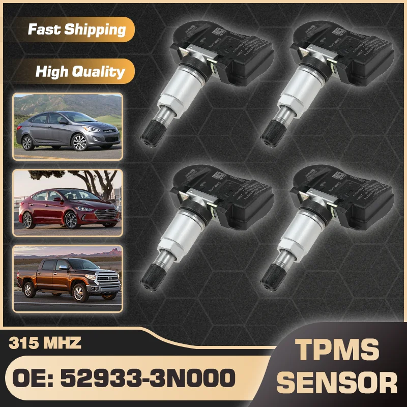 Датчик давления в шинах 52933-3N000 для Hyundai Accent 2012-2017 Elantra 2010-2018 Equus 2011-2016 315 МГц