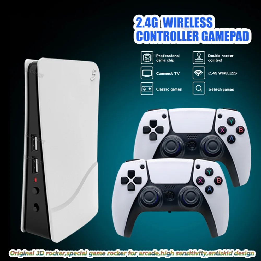 

GOGOCAT мини игровая приставка TV HD Беспроводная 2,4G 64G 30000 игровая портативная видео Ретро игровая консоль для PSP/PS1/N64/MAME/SEGA/SFC