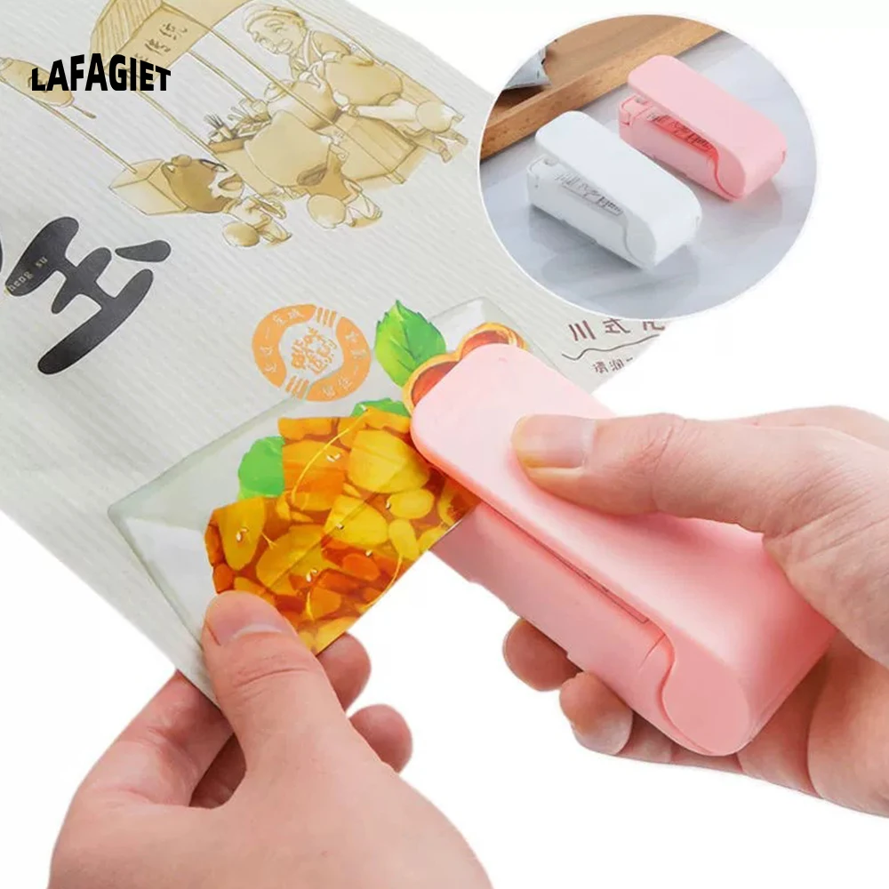 

Портативная мини-сумка, термопакет, пакет для хранения, зажим, ручная наклейка для еды, закусок, кухонные гаджеты