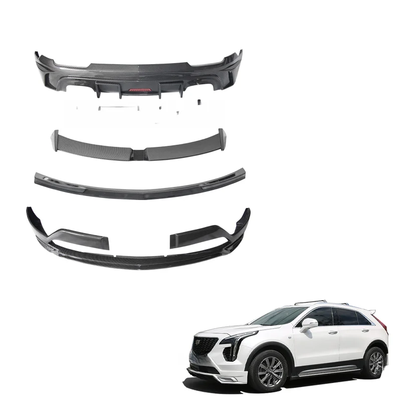 Фото Высококачественный пластиковый обвес из полипропилена для Cadillac XT4: модифицированный передний сплиттер, задний диффузор, спойлер, аксессуары для внешнего тюнинга автомобиля №1