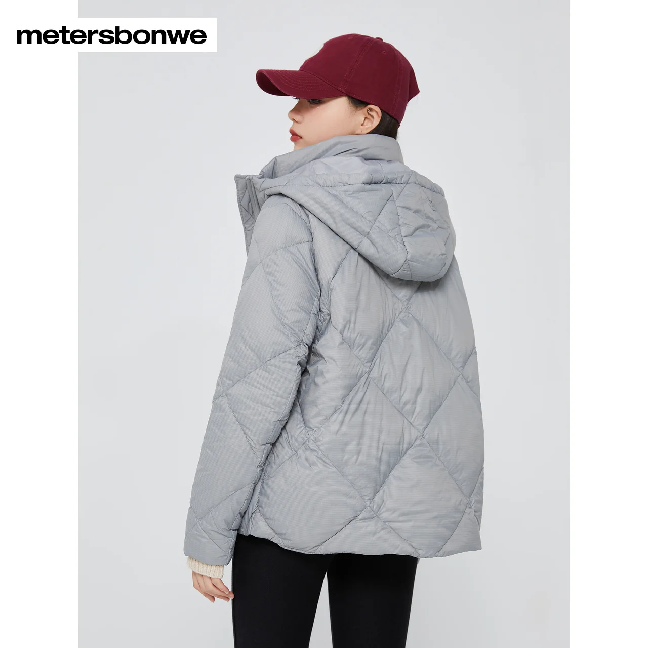 Metersbonwe Women Graphene Fabric Solid Color Warm Down Wear With Hooded 90%Duck Down Ultralight Thin Early Winter Down Jackets
