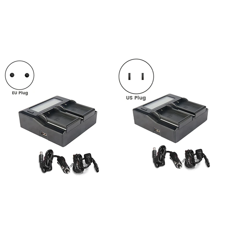 

ENEL9 Battery Double Charge Charger For Nikon D40X D60 D3000 D5000 Camera Battery Charger EU Plug