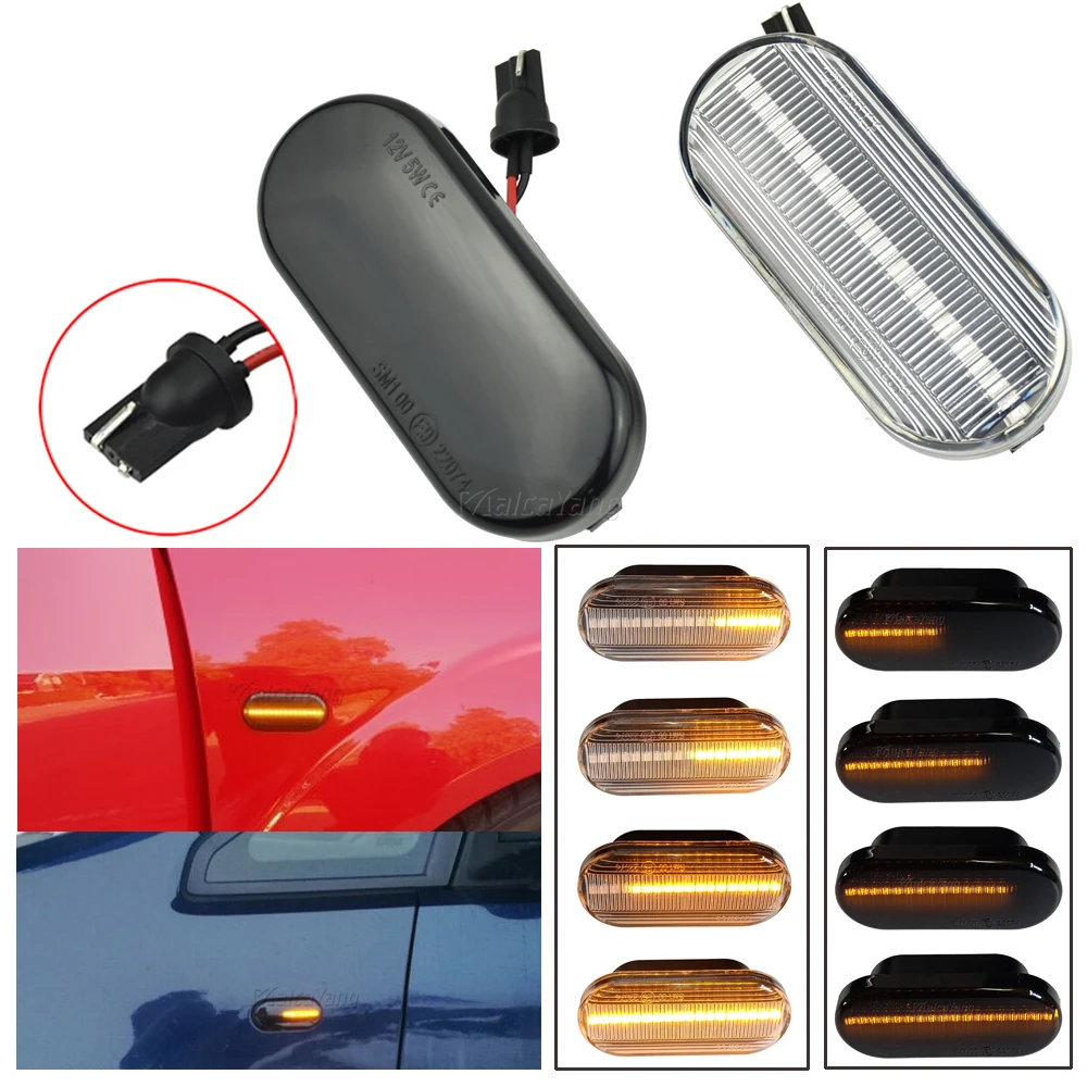 

1 пара высококачественных боковых габаритных огней для SEAT Ibiza 6L 2002-2008 Skoda Ford C-Max VW Golf3 Lupo, динамичессветильник светодиодный указатель поворота