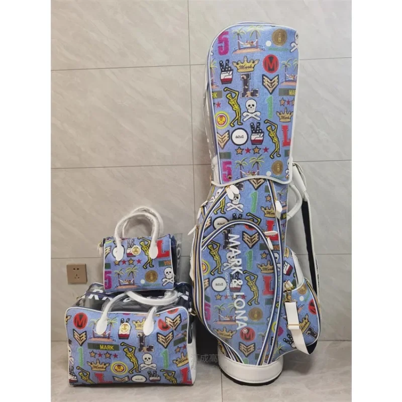 

Golf Caddie Bag Boston Carrier Bag Handbag Set Women's Golf Caddy Bag Korean Dazzle Denim Portable Clothing Bag 골프백