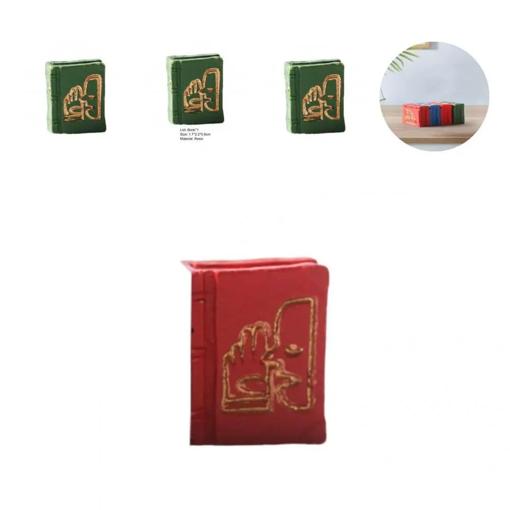 

Wide Application Convenient to Store Realistic Dollhouse Bright Color Book Book Model for Desktop Decoration