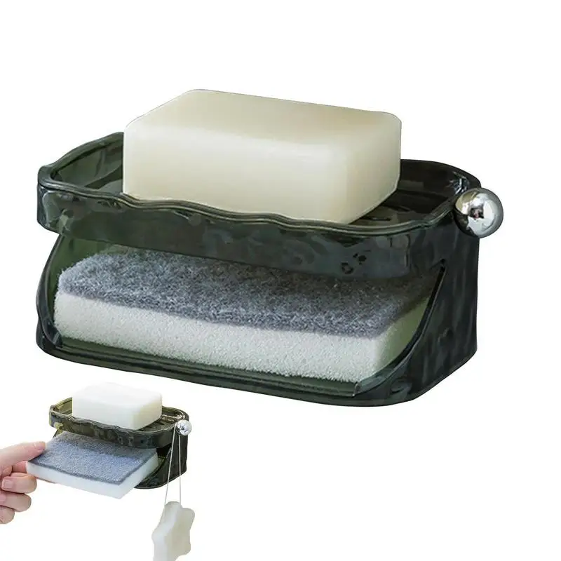 

Soap Box Drain Soap Holder Bathroom Accessories Suction Cup Soap Dish Tray Soap Dish For Bathroom Soap Container Draining Water