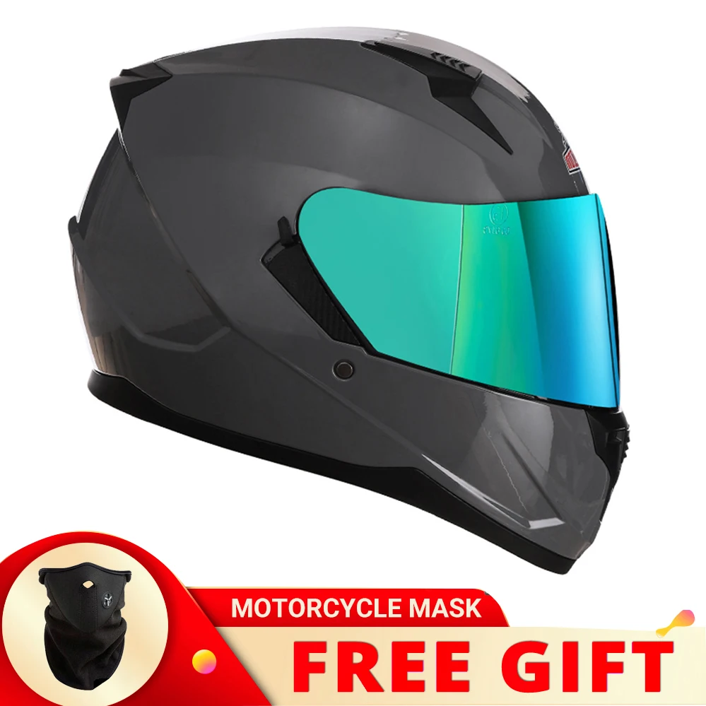 

Full Face Motorcycle Helmet Dual Lens Helmets Motocross Racing Casque Men Women Moto Capacete Riding Casco ECE DOT Approved