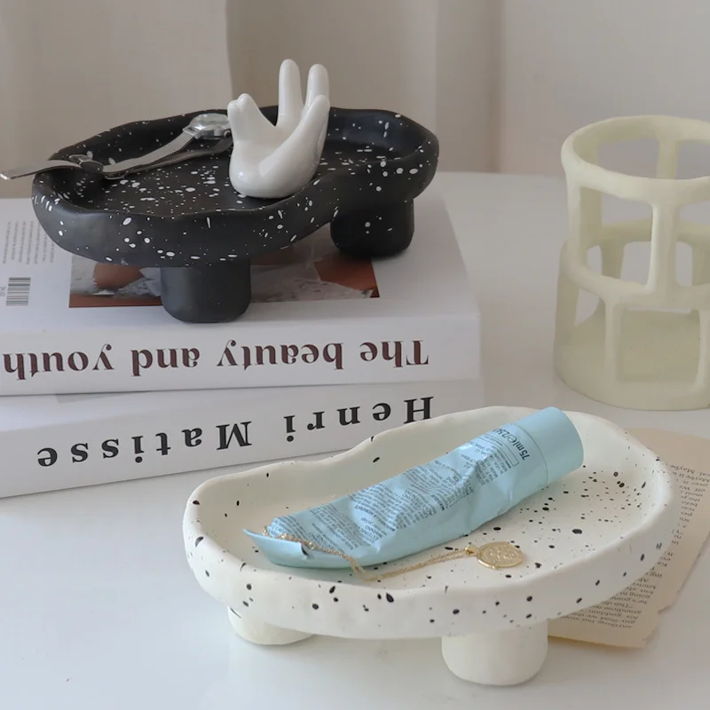 

The Ins Tall Jewelry Tray Incense Smoked Display Living Room Coffee Table Sundries Storage Tray Photo Props Nordic Tray