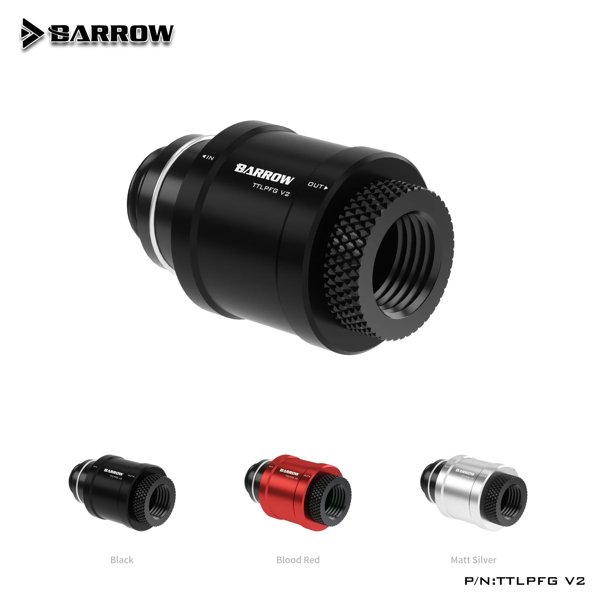Фото Запорный клапан Barrow Water Cooling с плоским нажимным соединением (мужской-женский) TTLPFG V2 №1