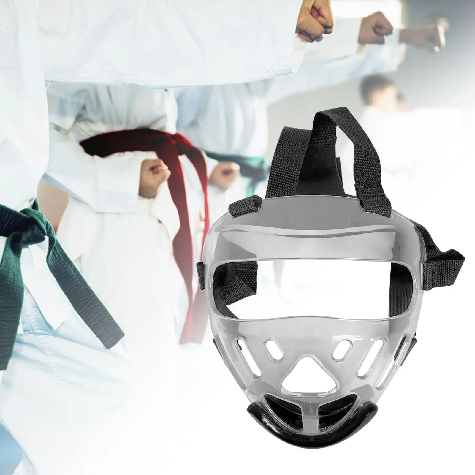 Прозрачная маска для лица тхэквондо детский щиток спарринга