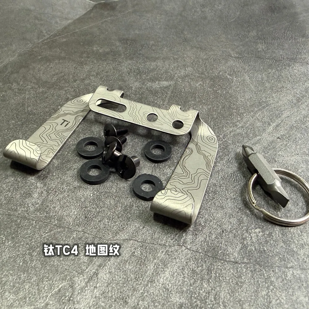 Фото EDC клипса для ножа из титанового сплава, многофункциональный карманный зажим для инструментов, товары для активного отдыха №5