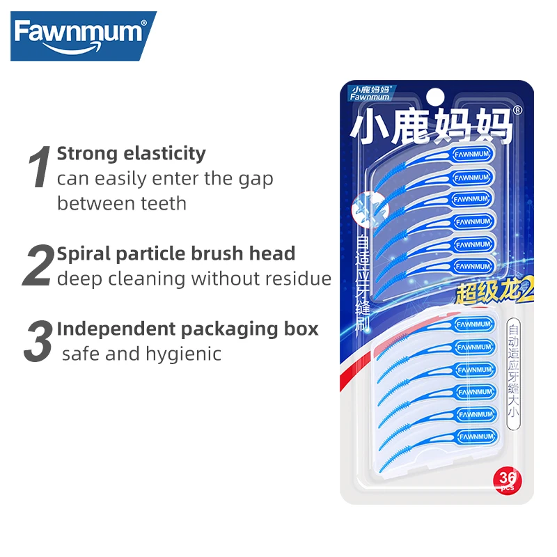 Fawnmum 36Pcs/set Interdental Brushes Super Soft Silicone Dental Cleaning Brush Toothpicks Teeth Care floss Oral Tools - купить по