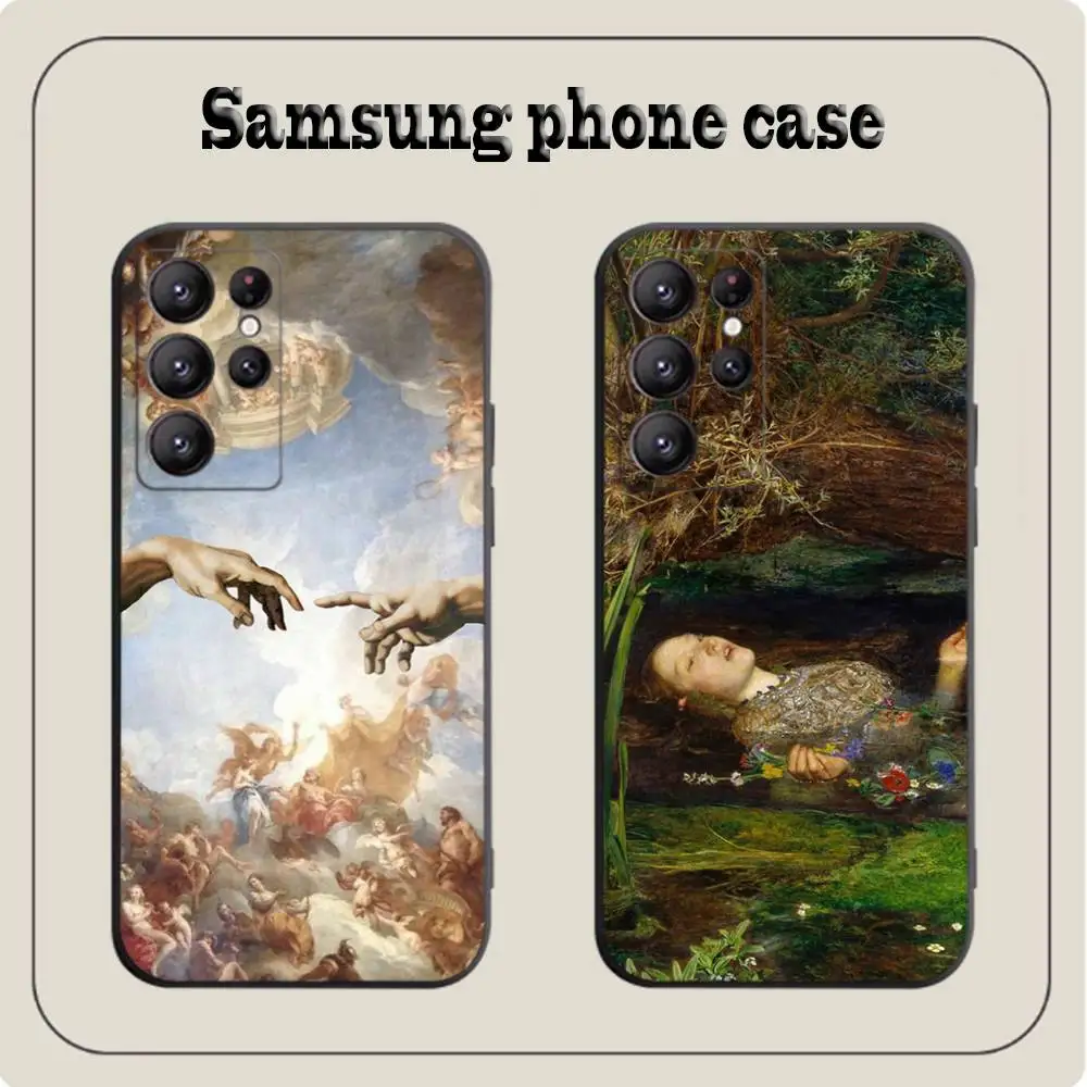 Фото Чехол с рисунком эпохи Возрождения для Samsung Galaxy Case S25 S23 S22 S21 S30 S20 S10 Ultra Plus FE Мягкий чехол из ТПУ №1