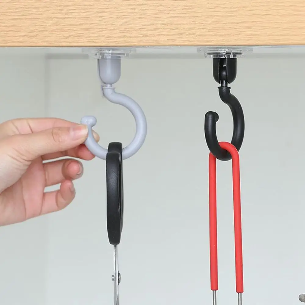 

360° Rotating Ceiling Reusable Heavy Duty Seamless Cabinet Floor Hooks Wall Hooks Adhesive Hooks Overhead Hooks