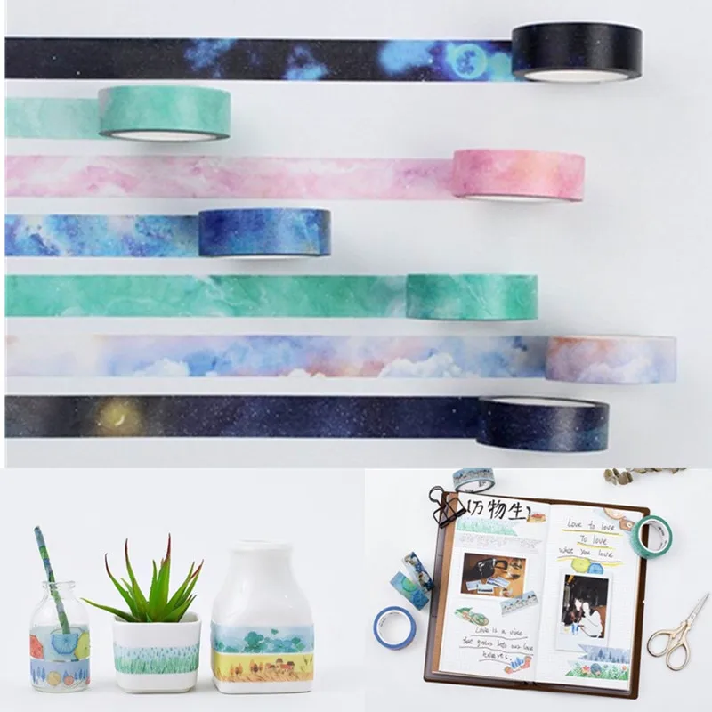 

5color dream series washi tape album hand account diary notebook decorative stickers home small objects decorative stickers