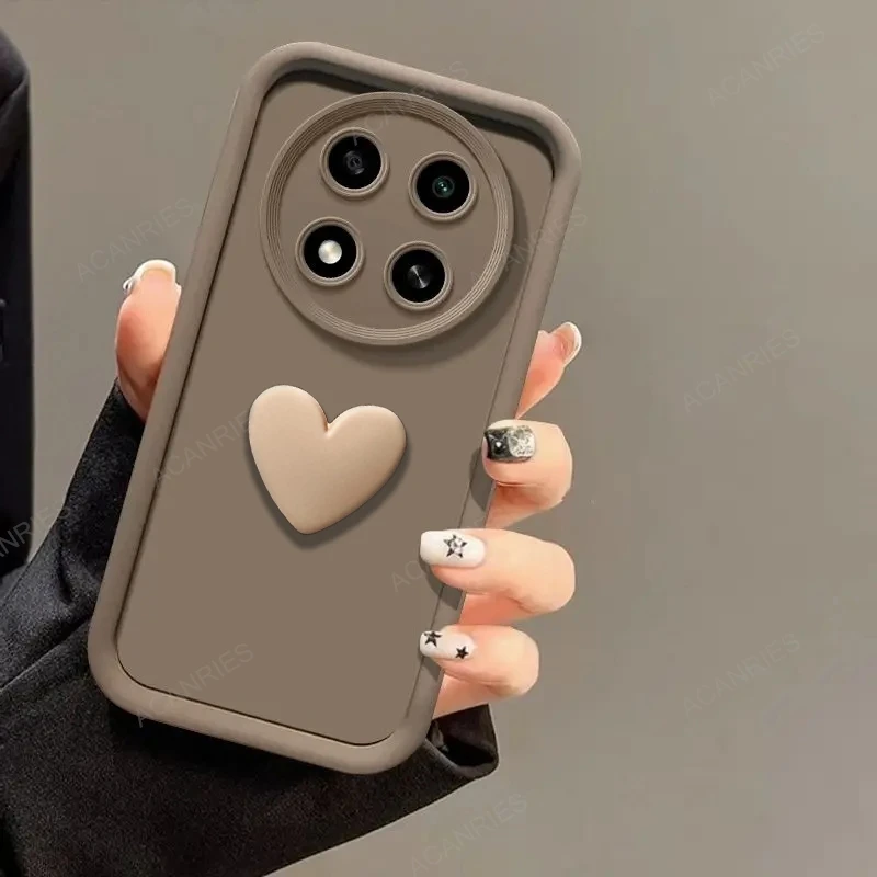 Magic7 Lite Cute Love Heart Мягкий силиконовый чехол для Huawei Honor Magic 7 X9c X60 Pro 5G Женская матовая