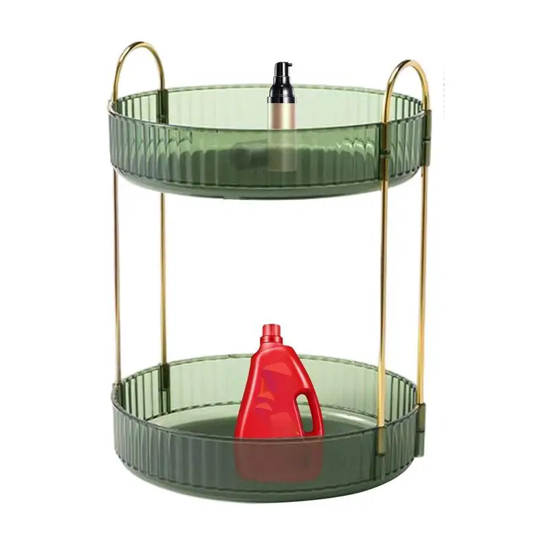 

Spinning Makeup Organizer Rotating Cosmetic Display Case 3 Tier Makeup Rack Fits Cosmetic Perfume Lotions Skin Care Makeup