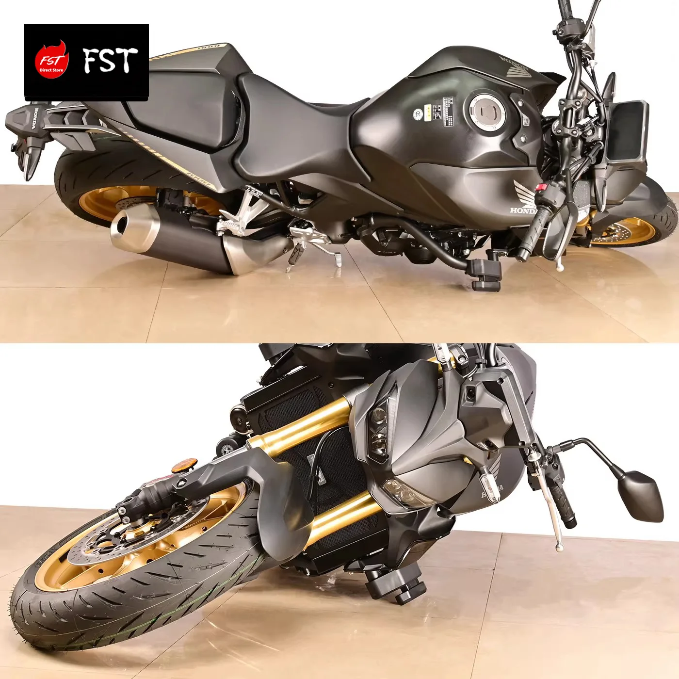 Фото Защитные дуги двигателя и защита радиатора для Honda CB1000 Hornet / SP 2025-2026, противоударный бампер с слайдерами №2