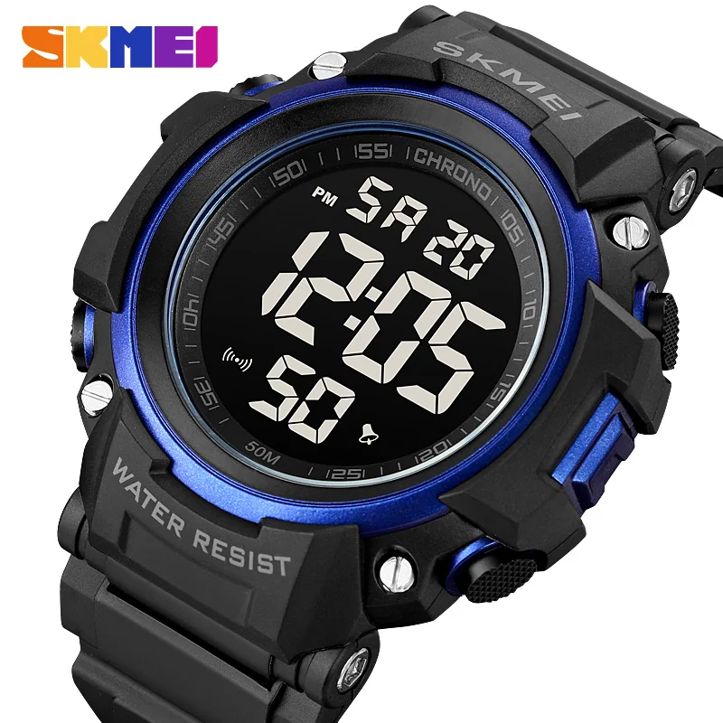 

SKMEI Japan Digital movement 50M Waterproof Stopwatch Big Dial Wristwatches For Men Multifonction Back Light Sports Watch Clock