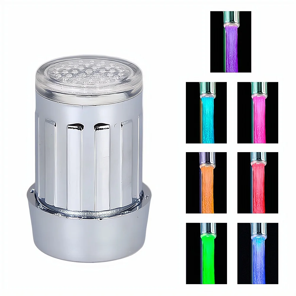 

7-цветный Светодиодный Смеситель Для Душа С Регулируемой Яркостью И Датчиком Давления, Дисплей Температуры Света