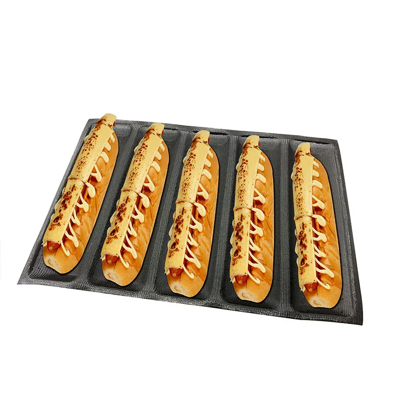 

Non-Stick High Temperature Resistant Hot Dog Bread Mold Stock Special Offer Sandwich Heating Dough Silicone Mold