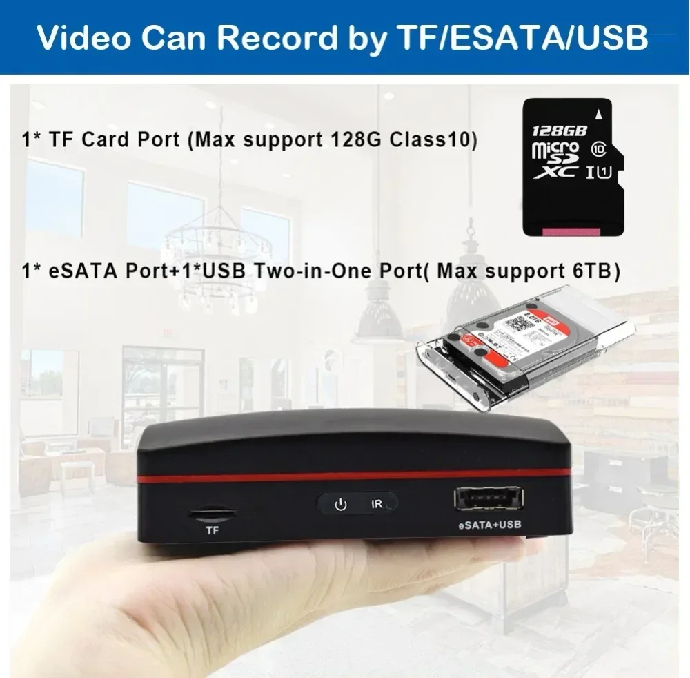 8-канальный Мини-сетевой Видеорегистратор H.265 5mp Для Ip-камеры Видеозапись