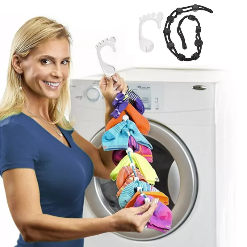 

2022 Adjustable Socks Drying Hanging Rope Home Portable Non-slip Socks Dry Hanger