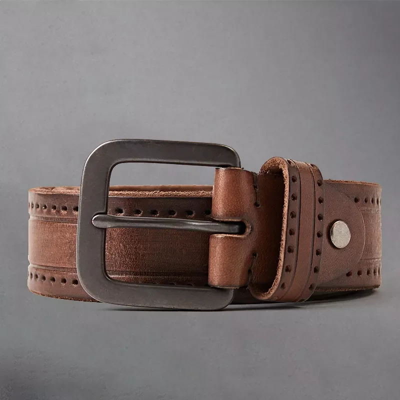 Men's belt leather pin buckle business first layer cowhide belt trend youth casual simple belt men dropshipping 2022 Luxury