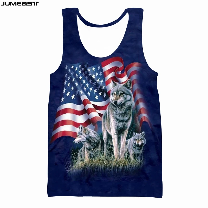 

New Men Women 3d Vest Hunting Animal Wolf Streetwear Harajuku Oversized Short Sleeve Sport Pullover Summer Tank Tops Tees