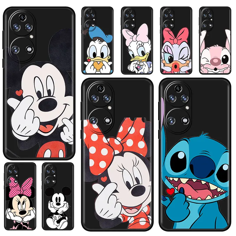 

Minnie Mickey Mouse Case for Huawei P30 P Smart Z 2021 P50 Pockrt P40 Lite E P10 P20 Pro P50E Black Silicone Mobile Phone Cover