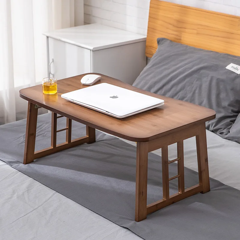 

Folding Laptop Table Bed With Bamboo Small Table Dormitory Lazy Simple Desk Study Table