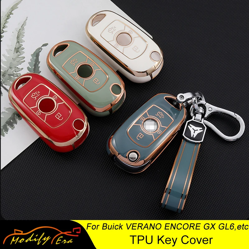 

Чехол-книжка для автомобильного ключа из ТПУ, чехол для Opel Vauxhall Astra K Corsa E, для Buick VERANO ENCORE GX GL6, аксессуары для стайлинга автомобиля