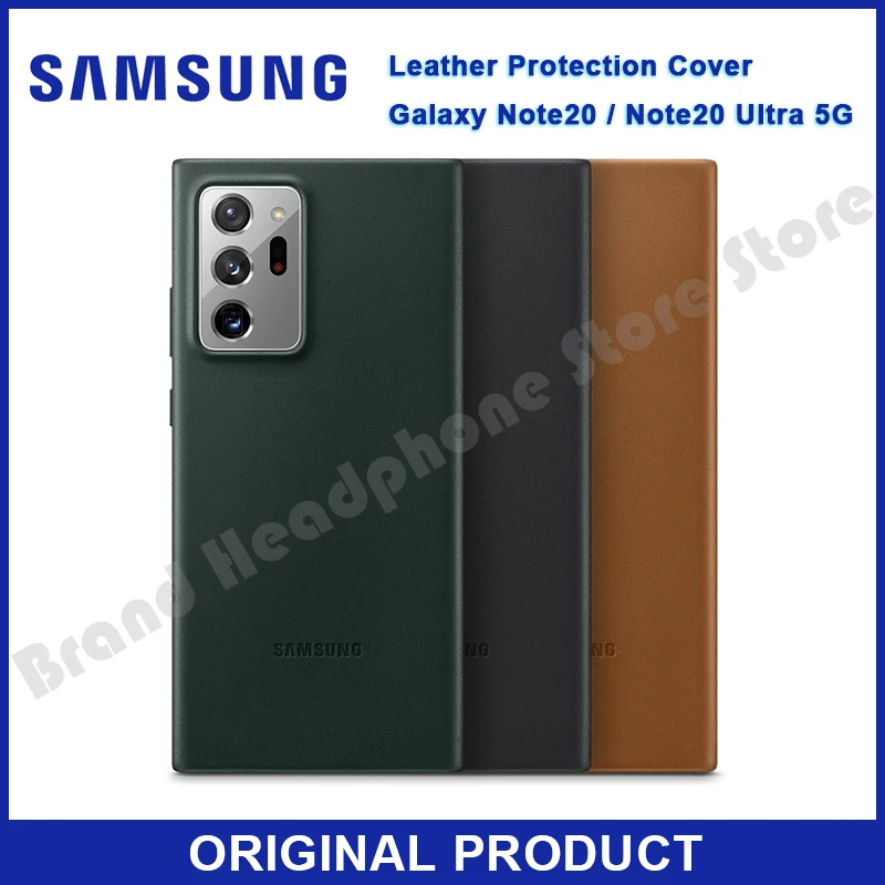 Original Samsung Galaxy Note 20 5G Leather Protection Cover Comfortable Grip Leather Back Case For Galaxy NOTE20 EF-VN985