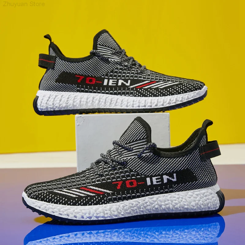 

Мужская обувь Новинка Весна 2022 Мужская модная обувь Студенческие трендовые кроссовки Мужская Спортивная стильная Летающая плетеная обувь