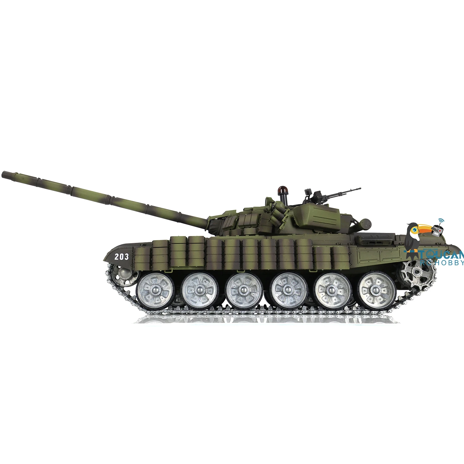 Pro Ver Heng Long T72 RC Tank 3939 360° Turret 1/16 TK7.0 Metal Tracks Linkages Red Eye Wireless Tracked Army Toys BB TH20577