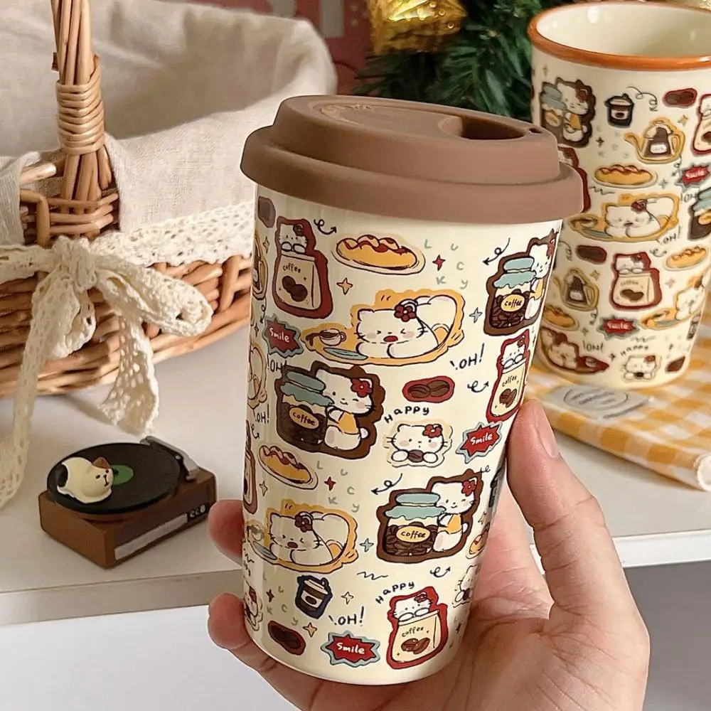 Hello Kitty Anrio Плюшевые Милые Мультяшные милые кружки Hellokitty средневековые стеклянные