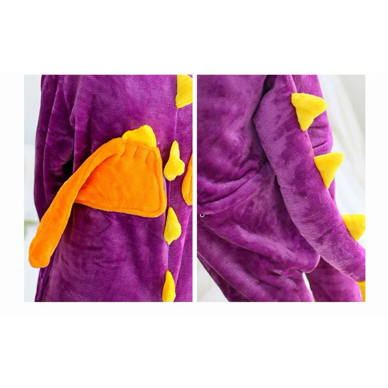 Пижама Spyro взрослый Детские костюмы косплей фиолетовый дракон Комбинезоны для