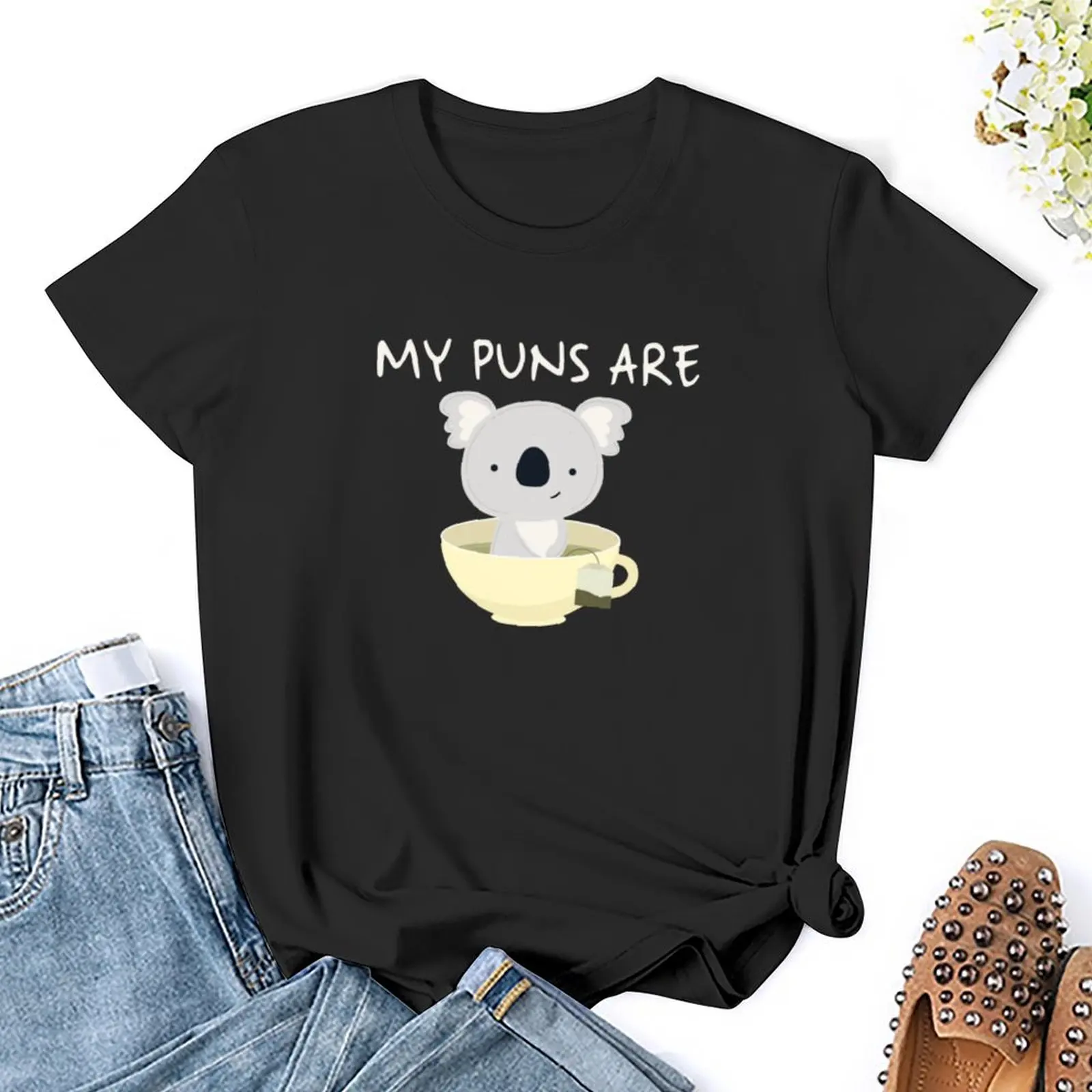 Футболка My Puns Are Koala Tea Design летние топы женская одежда летний топ футболки для