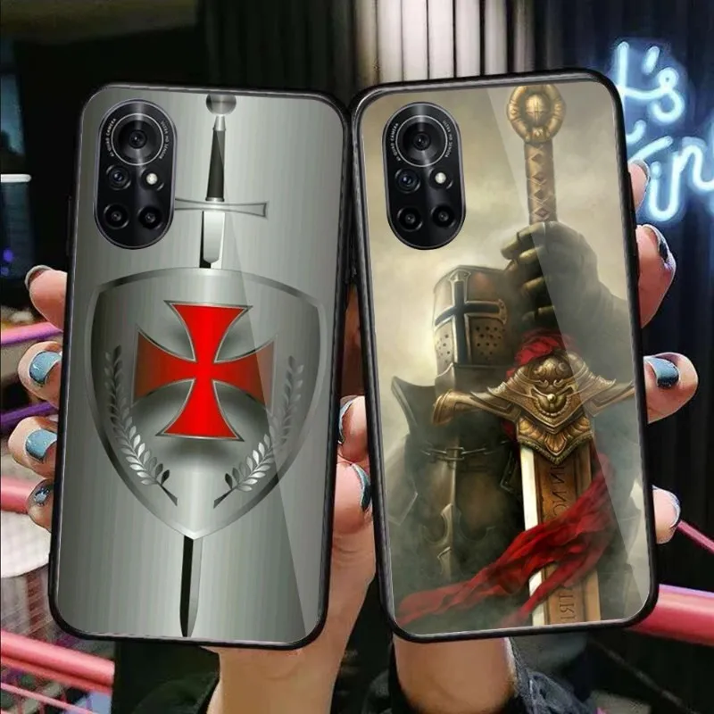 

Templar Knight чехол для телефона Huawei P50 P40 P30 P20 Pro Mate 40 30 20 Pro Nova 9 8 7 PC стеклянный чехол для телефона