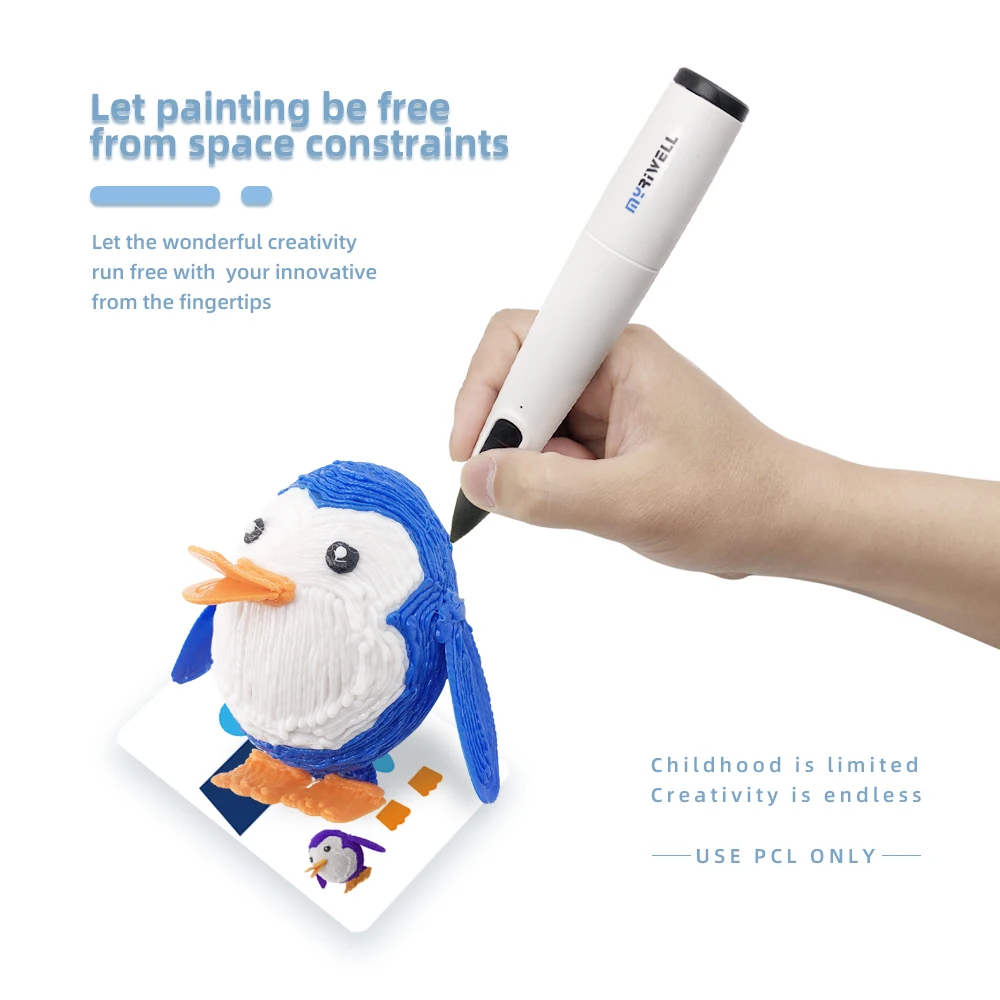 

myriwelll rp300b 3d printing pen fit for pcl low temp filament