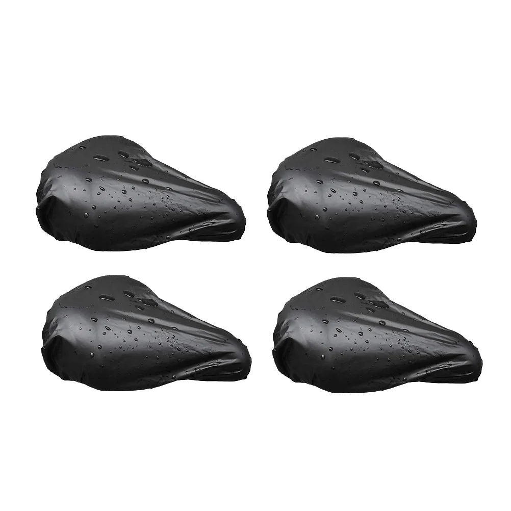 

4 Pcs Bike Seat Cover PVC Protector Saddle Gel Cushion Sitting Rain Protective Waterproof