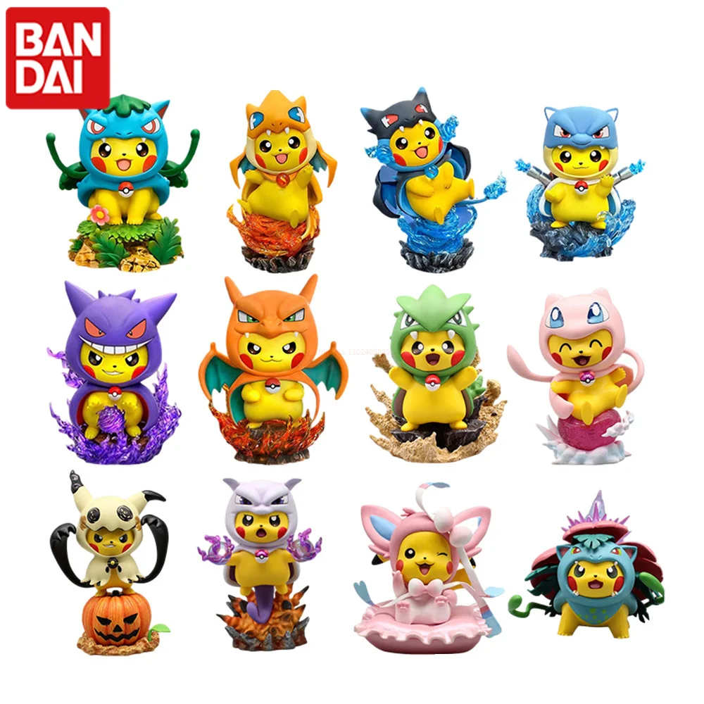 

Pokemon Figure Pikachu Cos Gengar Charizard Anime Figures Kawaii Bulbasaur Charmander Figurine Statue Model Doll Collectible Toy