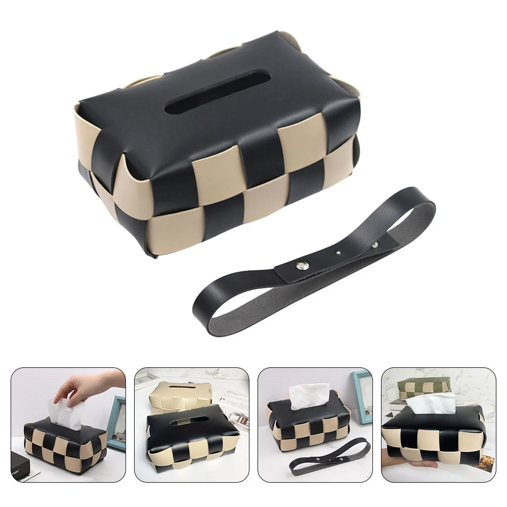 

Tissue Box Holder Cover Napkin Papercar Towel Desktop Facial Case Container Storage Pumping Office Bedroom Bathroom Dispenser