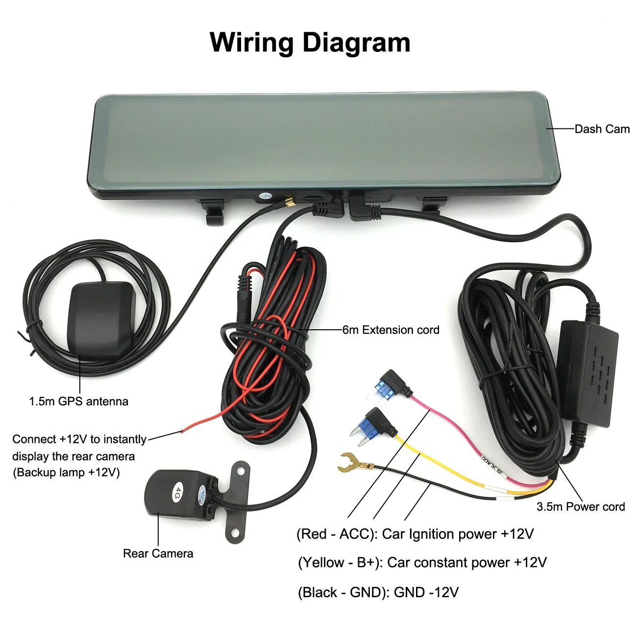 Зеркало-видеорегистратор 12 дюймов Android 8 1 4g Adas 24-часовой парковочный монитор