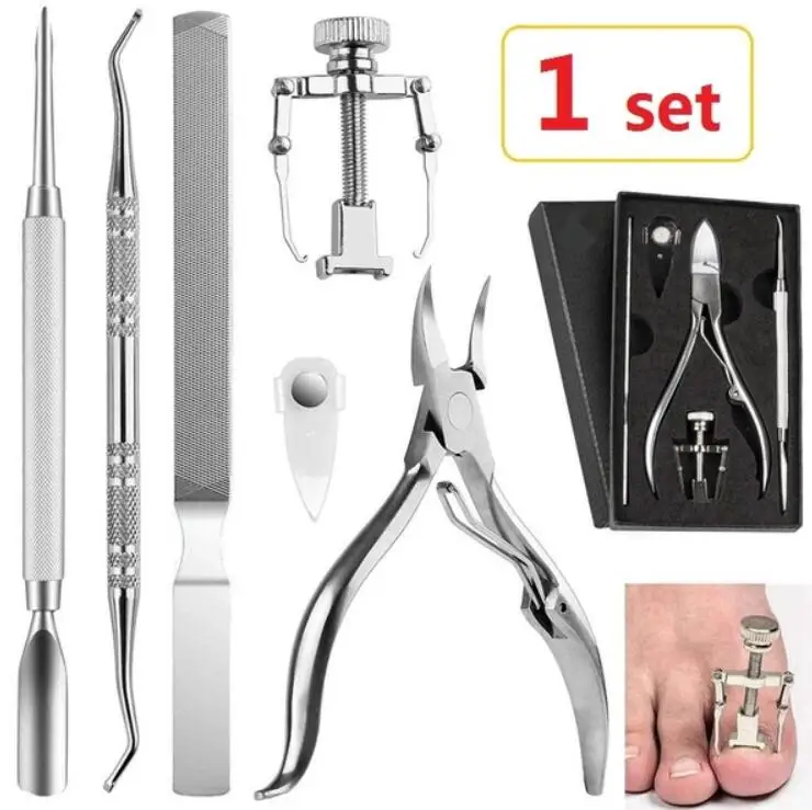 

2/6pcs Set Cuticle Remover Kit Nail Clipper Trimmer for Cuticle Ingrown Nails Pedicure & Manicure Corrector Fixer Foot Care Tool