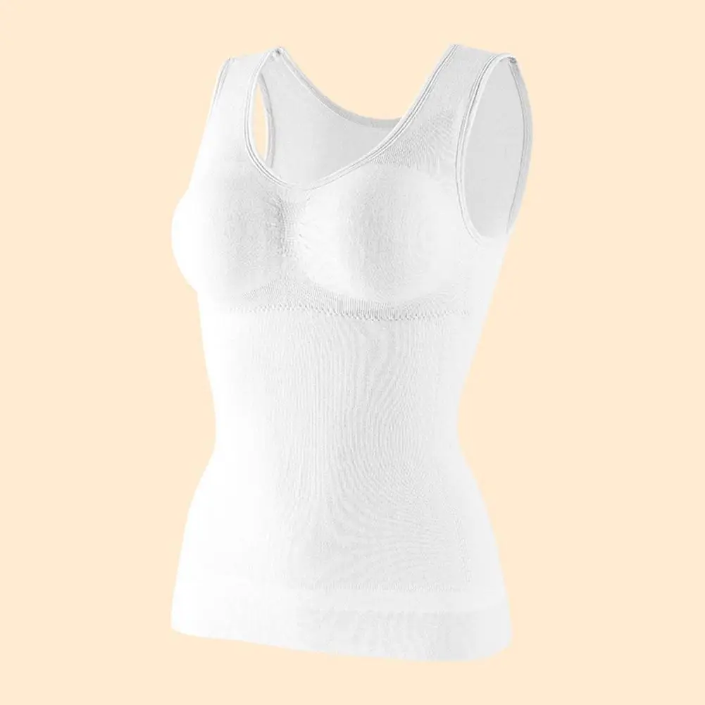 

Body Shaper Tank Top Body-slimming Shapewear for Women Tank Top with Tummy Control Wide Shoulder Straps Removable Pads Women