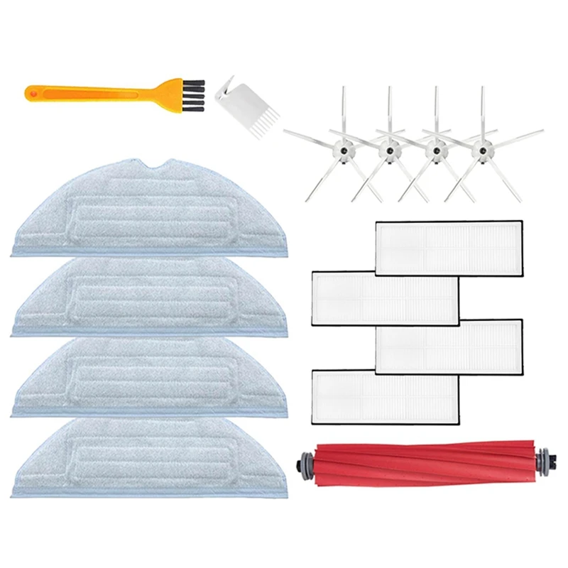 

15PCS For Xiaomi Roborock S7 T7S T7plus Detachable Main Brush Side Brush Filter Mop Cloth Robotic Vacuum Cleaner Parts