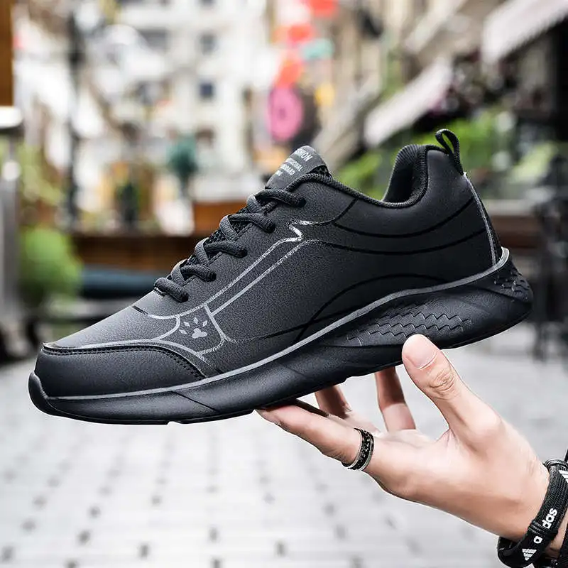 

Black Sneakers Wide-Footed Men's Running Sport Shoes Boty Panske Tenisky Running Shoes Men's Flat Sports Shoes Men Male Tennis