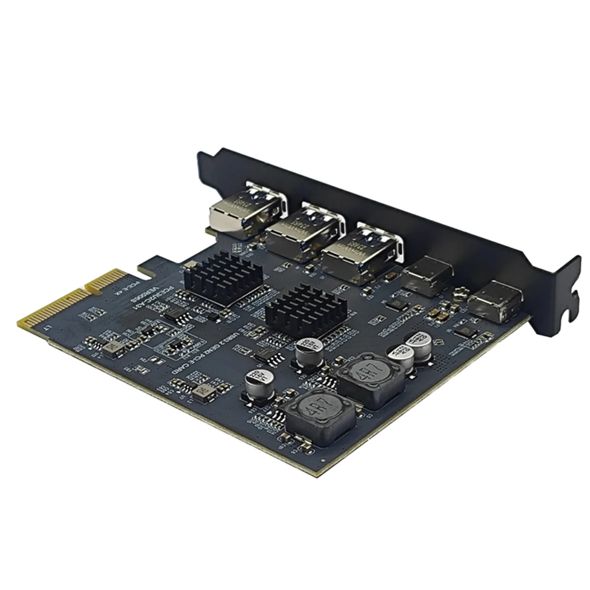 Адаптер PCI Express X4 на 2 порта типа C + 3 USB3.2 Gen2 10 Гбит/с ASM3142 чип VL822 Карта расширения USB